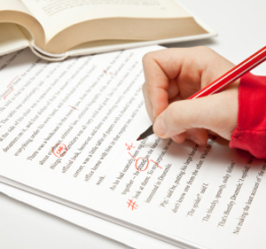 Student edits her dissertation