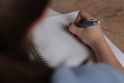 Academic writes down the main points